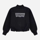 Подростковый теплый свитшот для девочек Levi`s 348149158 134-140 см Черный (1159837196) - изображение 1