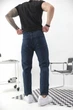 Чоловічі джинси Regular Fit Without Karma темно-синього кольору 30 (8049437) - изображение 7