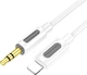 Аудіокабель Borofone BL20 True sound silicone digital audio conversion cable iP White (6941991114403) - зображення 1