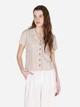 Рубашка женская Colin's CL1074376LBR XS Light Brown в клетку (8684112730387) - изображение 1