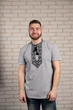 Вишиванка чоловіча Galychanka 3XL сіра чорна вишивка - зображення 1