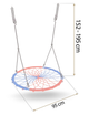 Huśtawka Neo-Sport Bocianie gniazdo Swingo NS-104 95 cm Niebiesko-czerwona (5903890617677) - obraz 3