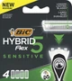 Змінні касети BIC Flex 5 Hybrid Sensitive 4 шт (3086123760455) - зображення 1