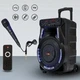 Акустическая система RIAS ZXX-7373 12" + микрофон Bluetooth/USB/SD/FM 1800 mAh 400W Black (3_05083) - изображение 3