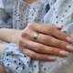 Кольцо серебряное женское колечко широкое Вишиванка с Белыми Камнями 17.5 размер серебро 925 пробы черн 4670 - изображение 7
