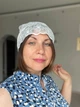 Кружевная косынка платок на голову в храм Цветы 90*25 см узкая белая (женская, детская) - изображение 2