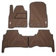 Коврики в салон Toyota Land Cruiser 200 '12-21 экокожа Wave Style коричневые с черной нитью и тесьмой (комплект) - изображение 1