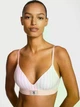 Комплект білизни Victoria's Secret Cotton Lightly Lined Wireless Bra Shine Patch Pretty Blossom Stripes 32C-S - зображення 3
