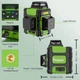 Профессиональный лазерный уровень Huepar 3D Green HM03CG в пластиковом кейсе - изображение 5
