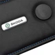 Коврики из экокожи Skoda Kodiaq 2017-2024 Wave Style черные с синей нитью - изображение 8