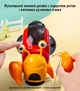 Бегающий краб игрушка музыкальная интерактивная с датчиком помех Steep Crab, улитка с диско-шаром и подсветкой, красная/оранжевая - изображение 2
