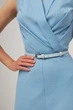 Сукня міді на запах льоновмісна з шалевим коміром Wear me S Блакитний (14_25_WM002_11110) - изображение 2
