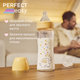 Бутылочка для кормления стеклянная Chicco Perfect Easy с силиконовой соской 0+ 240 мл желтая (20252.30) - изображение 5