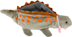 Maskotka Lean Toys Dinozaur ze schowkiem Szary 34 cm 16702 (5905884452882) - obraz 2