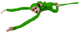 Maskotka Lean Toys Małpka z dzieckiem Zielona 70 cm 16830 (5905884451472) - obraz 2