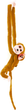 Maskotka Lean Toys Małpka z dzieckiem Jasnobrązowa 70 cm 16833 (5905884451502) - obraz 1