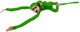Maskotka Lean Toys Małpka z dzieckiem Zielona 90 cm 16840 (5905884451571) - obraz 2