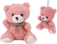 М'яка іграшка-брелок Lean Toys Ведмедик Рожевий 10 см 17471 (5905991003014) - зображення 2