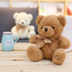 Maskotka-przytulanka Lean Toys Miś z kokardką Brązowy 40 cm 21916 (5905991042716) - obraz 2