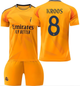 Футбольна форма дитяча Kroos (Кроос) 8 Real Madrid (Реал Мадрид), сезон 24/25, 24 розмір, ріст 135-140 см, помаранчева - зображення 1