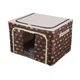 Коробка для зберігання речей Stenson WW02857-XL складана з віконцем 60х42х40 см Коричневий - зображення 1