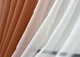 Кухонные шторки VR-Textil № 096к с подвязками коралловый с белым 400х170 см (52-1193) - изображение 4