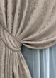 Комплект готовых штор VR-Textil Лен мрамор Pavliani VO № 1717ш серо-бежевый 150х275 см 2 шт (33-0617) - изображение 5