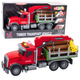 Ciężarówka Lean Toys z dźwigiem do drewna ze światłami i dźwiękami Czerwona 1:14 (21447) (5905991038436) - obraz 2