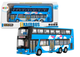 Autobus piętrowy Lean Toys wycieczkowy metalowy ze światłami 1:42 Niebieski (20341) (5905991026303) - obraz 2