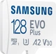 Карта памяти Samsung Evo Plus microSDXC 128GB UHS-I U3 V30 + SD-адаптер (MB-MC128SA/EU) - изображение 3
