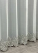 Тюль "Грек-сітка" з вишивкою. Колір молочний з сірим. Код 1697т - зображення 6