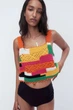 Топ Zara Multicolored Patchwork Crochet S Різнокольоровий (0021\106\330) - изображение 3