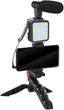 Zestaw blogera Platinet mikrofon + lampa LED + tripod + uchwyt to telefonu (PMVG4IN1) - obraz 2