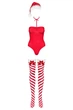 Боді Obsessive Kissmas teddy red L/XL - зображення 3