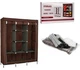 Тканевый складной шкаф для одежды и обуви 175х130х45 см Storage Wardrobe 88130 AN - изображение 7