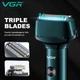 Аккумуляторная сеточная электробритва VGR V-370 Professional Foil Shaver с триммером - изображение 4