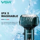 Аккумуляторная сеточная электробритва VGR V-370 Professional Foil Shaver с триммером - изображение 5