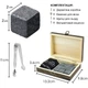 Камни для виски с щипцами в деревянной коробке Whisky Stones 9 шт (LB-23018) - изображение 2