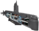 Металлический 3D конструктор "Атомная подводная лодка USS Nautilus", Metal Earth, PS2023 - изображение 1