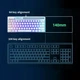 Мультимедійна міні-клавіатура Aula F3061 біла з RGB підсвічуванням та підставкою для телефона мембранна дротова - зображення 4