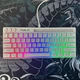 Мультимедійна міні-клавіатура Aula F3061 біла з RGB підсвічуванням та підставкою для телефона мембранна дротова - зображення 7
