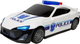 Zestaw samochodzików Lean Toys Wóz policyjny z funkcją garażu + 3 małe autka + figurka policjanta efekty dźwiękowe i świetlne (7537) (5904665996966) - obraz 3