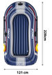 Ponton dmuchany Bestway Hydro-Force Treck X1 228 x 121 cm 61083 (6942138948530) - obraz 7
