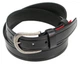 Ремень мужской под джинсы из кожи Skipper черный 4028079 - изображение 2