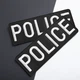 Набор шевронов 2 шт на липучке Police Полиция 9х25 см и 4,5х12,5 см, вышитый патч нашивка 4648842 - изображение 4