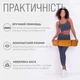 Килимок для йоги та фітнесу EasyFit TPE+TC 6 мм двошаровий оранжевий-чорний 4631028 - зображення 2
