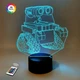 3D ночник "ВАЛЛ-И" (УВЕЛИЧЕННОЕ ИЗОБРАЖЕНИЕ) + пульт ДУ + сетевой адаптер + батарейки (3ААА) 3DTOYSLAMP - изображение 1
