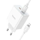 Адаптер сетевой HOCO Type-C to Lightning Cable Leader dual port(2C) charger C108A |2Type-C, 35W/3A, PD/QC| - изображение 7