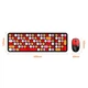 Бездротова клавіатура та миша T-Wolf TF350 Colorful, 2.4G, 800-1600DPI, Чорний/Червоний - зображення 3