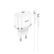 Адаптер Сетевой HOCO Type-C to Lightning Cable Victorious single port charger set N24 |1Type-C, 20W/3A, PD/QC| - изображение 3